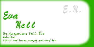 eva mell business card